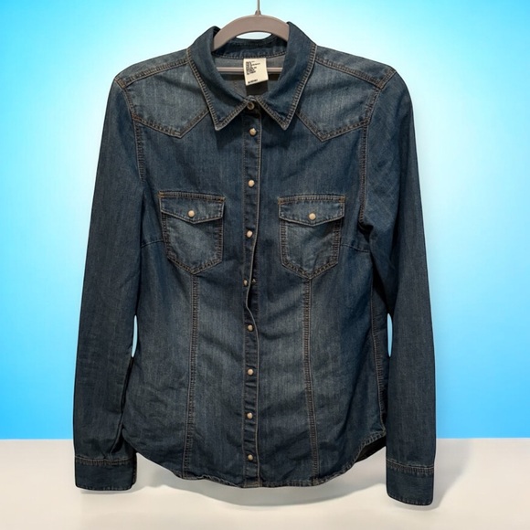 H&M Blue Denim Shirt - Picture 1 of 7